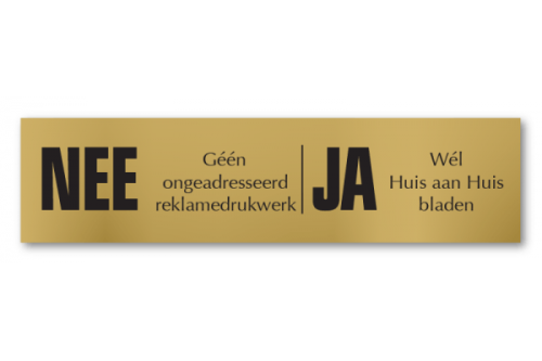 Nee/Ja bronskleurig